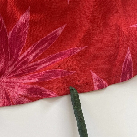 Dee Elly 2 Piece Pants and Cropped Top Outfit Hawaiian Print Red Women's Large - Picture 11 of 11